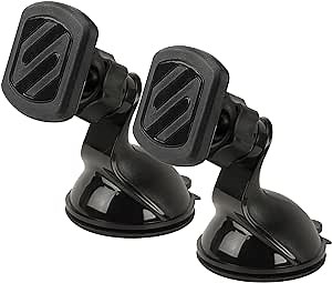 Scosche MAGWSM-2PXCES0 MagicMount Magnetic Suction Cup Phone Mount for Car Windshield/Dashboard, 360° Adjustable Magnet Head, Universal Phone Holder Compatible With iPhone, Samsung & More (Pack of 2)
