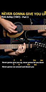 32K views · 578 reactions | Never Gonna Give You Up - Rick Astley (1987) - Easy Guitar Chords Tutorial with Lyrics Part 3 SHORTS REELS | Doc OTEP Studio | Facebook