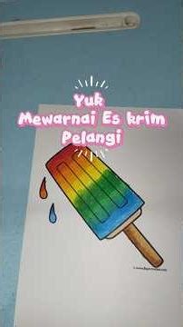 Mewarnai Es Krim Pelangi #coloring #mewarnai #gradasi #gradasicrayon