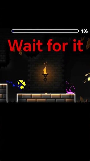 crazy new hiding spot in 5th level fire gauntlet 😅 #geometrydash