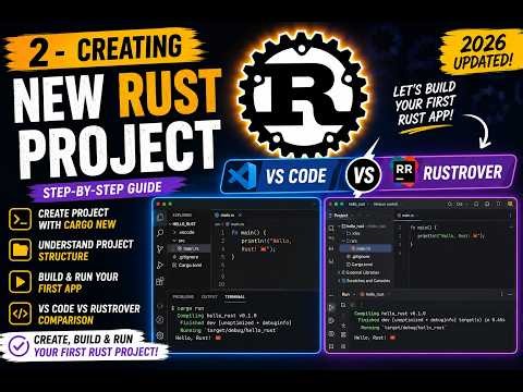 Create Your First Rust Project (2026) | VS Code vs RustRover | Cargo New Explained
