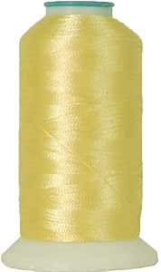 Threadart Polyester Machine Embroidery Thread by The Spool - 1000M - 40wt - Hundreds of Color Options - Lemon - No. 152