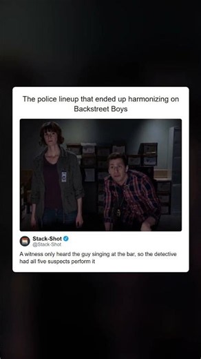 A police lineup harmonizing on Backstreet Boys is the funniest Brooklyn Nine-Nine cold open