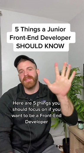 These are the top 5 things I believe any aspiring Junior Frontend Developer should focus on. #frontend #frontenddeveloper #frontenddevtips #cscareers #webdeveloper #webdev #webdevelopment #webdevelopmenttips #javascript #html #reactjs #softwareengineer #frontenddev #webdevelopers