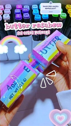 How to make a rainbow butter squishy🌈 #shorts #viralshorts #diy #papersquishy #craft #creative
