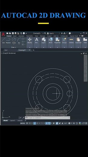 📏 AutoCAD 2D Drawing Practice🔥 Easy-to-Follow CAD Tutorial⚡ Enhance Your Design Skills