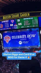 72K views · 345 reactions | Stefon Diggs and Cardi B spotted courtside at Knicks vs Celtics at MSG  | New England Patriotz Eye Candy Land | Facebook