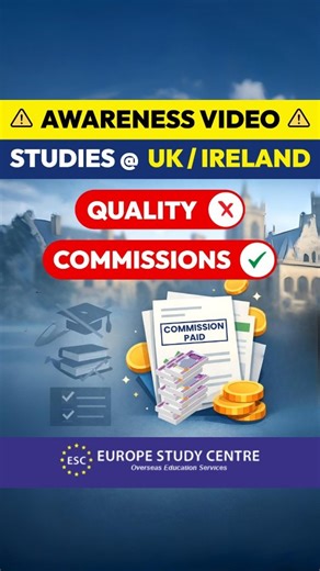 The Truth Behind One-Year Master’s Degrees in the UK 🎓 One-year master’s programmes are often promoted aggressively, not for academic depth, but because higher fees bring higher commissions, masked as free services and offers. At Europe Study Centre, we guide students only towards top European public universities where education is commission-free, research-led, and affordable, starting from free to around three lakhs per year. 🗓️ Comment WEBINAR to join our free live sessions 📞 Call 91 98849