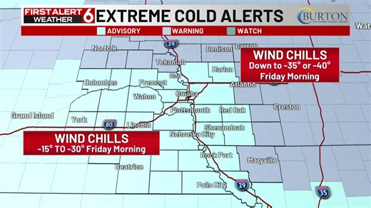 LIVE: The First Alert 6 Weather Day will begin tonight and continue through Friday and Saturday for dangerous wind chills and chance of snow. Bo Fogal WOWT Meteorologist has the latest updates. | 6 News WOWT