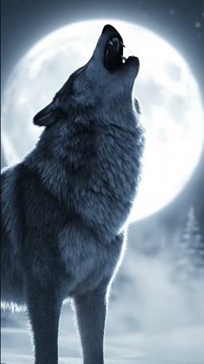 🌙 Realistic Wolf Howling at the Moon | Cinematic 3D Short 🐺✨