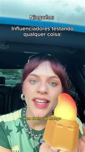 Influenciadores provando coisas: