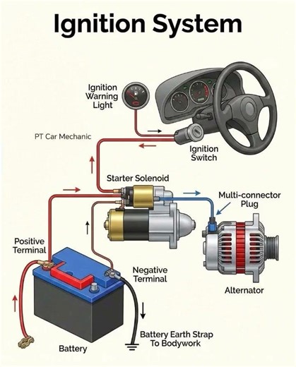 Ignition System Explained: Spark Your Knowledge! ⚡️#IgnitionSystem #CarRepairs #EngineBasics