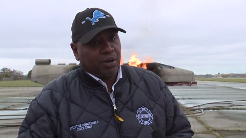 A peak inside Detroit firefighter training at Coleman A. Young International airport