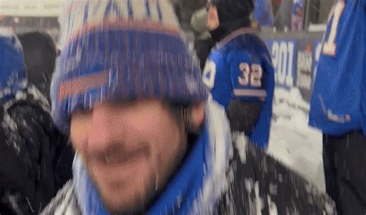 Buffalo Bills Fans Left Sitting on Snow-Covered Seats Inside Stadium