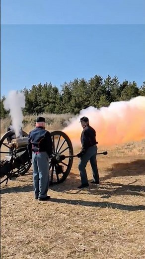 12 Napoleon Civil War Cannon in slow motion #cannon #civilwar #civilwarhistory