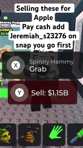 Selling these for Apple Cash you go first add my snap to talk to me