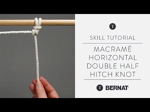 Macramé Tutorial - Horizontal Double Half Hitch Knot