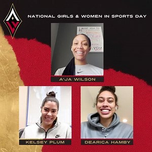 1.6K views · 178 reactions | Join the Aces in celebrating National Girls & Women in Sports Day this Wednesday, February 3rd! A’ja, Kelsey, and Dearica speak about their journeys’ to becoming professional athletes, role models growing up, plus insights and advice for the next generation. Here’s a preview  | Las Vegas Aces | Facebook
