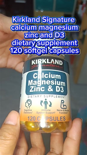 3 comments | kirkland signature calcium magnesium zinc and D3 120 softgel capsules #dietarysupplement #vitamins #vitamin see comment section to order | Jesselyn Bautista Bredes | Facebook