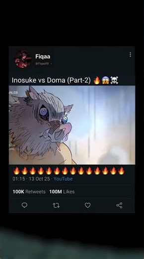 Inosuke vs doma fight 💀🔥#kimetsunoyaiba #inosuke #shorts #animeedit