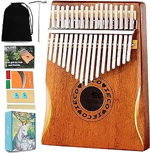 Kalimba Thumb Piano 17 Keys Portable Finger Piano Marimba Music Gifts for Adults Kids
