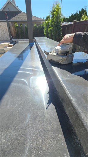 800 grit countertop #naturalpolishingconcrete #polishedconcrete #countertop