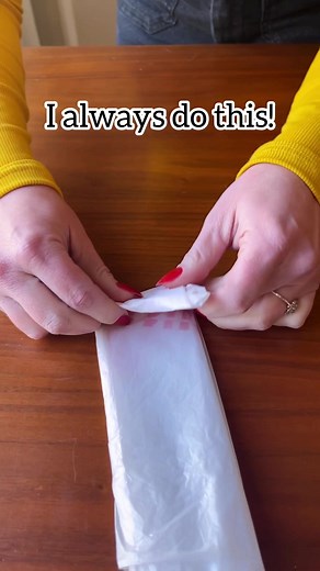 🛍️ I use this folding technique all the time to keep bags tidy and ea...