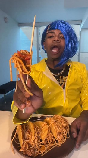 ICARLY SPAHGETTI TACOS MUKBANG WITH BIG BORALINE 🍝🌮 | Taehustle