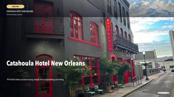 Catahoula Hotel New Orleans Booked this one on Booking and now it is living rent-free on the travel list. • Catahoula Hotel New Orleans in 914 Union Street, Louisiana • Rated 7.3/10 from 367 reviews • Free Wifi, Non-smoking rooms, Facilities for disabled guests, 24-hour front desk #bookedonbooking #travel #traveltiktok #vacation #fyp