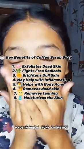 The Coffee Scrub Soap with Kojic and Glutathione by Zuwacosmetics offers brightening and anti-aging effects. Infused with natural coffee grounds, this soap exfoliates the skin while Kojic and Glutathione work to even out skin tone and reduce the appearance of fine lines. | ZuwaCosmetics | Facebook