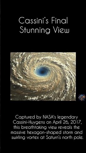 Saturn’s Giant Polar Vortex 🌪️🪐 | Cassini’s Final Stunning View #space