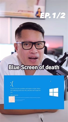1.8K views · 123 reactions | Ep.1/2. Blue Screen Of Death #พี่เอกวิทย์ #ติดเทรนด์ #iphone #andriod #เทคโนโลยี #ถ่ายรูป #ถ่ายวิดีโอ #ไอทีน่ารู้ #สาวกแอนดรอยด์ #ป้ายยาสินค้าไอที | พี่เอกวิทย์ Official | Facebook