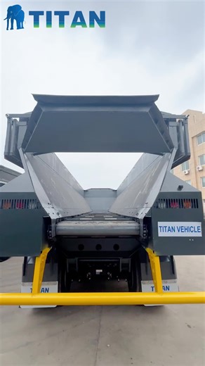 No tipping, no hassle! 🚛 The Conveyor Dump Trailer unloads materials smoothly and safely, making bulk transport easier than ever. #conveyortrailer #dumptrailer #tippertrailer #semitrailer #trucktrailer