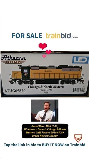 For Sale on Trainbid - Mint (C-10) HO Athearn Genesis CNW GP50 #5059 DCC Ready