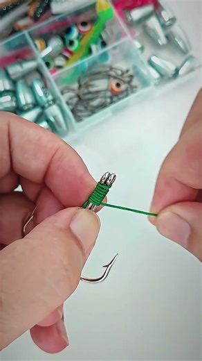🐟带孔双鱼钩快速绑法🐟Quick binding method with perforated double hook🐟