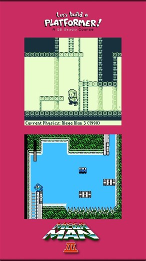 Mega Man 3-Style Physics in GB Studio 4.2 (LBaP! Update) #gamedev #gbstudio #gameboy #retrogaming