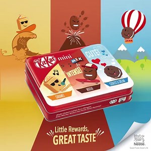 Have a delicious mini break in Mocha, Caramel and Cookies & Cream when you purchase a KIT KAT Mini 3S Tin. Collect all 3 collectible designs before they’re all gone! Exclusively at Cheers at *MRSP $2.50. While stocks last. *MRSP refers to Manufacturer’s Recommended Selling Price. Actual selling prices may vary at store’s discretion. | KitKat