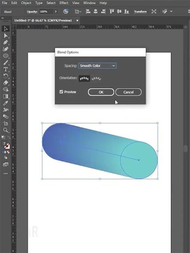 How to use the blend tool in illustrator #shortvideo