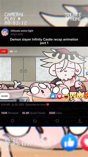 Demon slayer Infinity Castle recap animation part 1 #demonslayer #anime #shorts