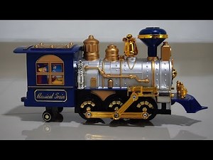 Toy Steam Train With Smoke !! Running Toy Train for Kids with Light and music