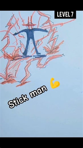 stick man power Draw 🤯⚡#shorts #art