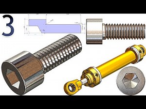 3-Project 44| Hydraulic Cylinder | SolidWorks Tutorial: M6x16 hex socket cap screw