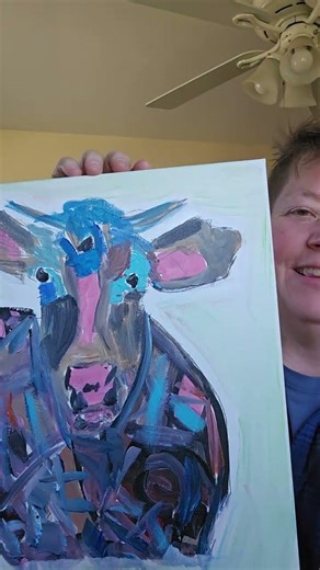 Abstract Cow Painting