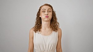 Hilarious Young Woman Playfully Puffing Cheeks Stock Footage Video (100% Royalty-free) 3410213477 | Shutterstock