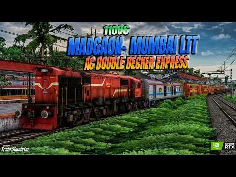P2🔴LIVE MSTS || 11086 MADGAON- LTT AC DOUBLE DECKER EXPRESS || INDIAN TRAIN SIMULATOR