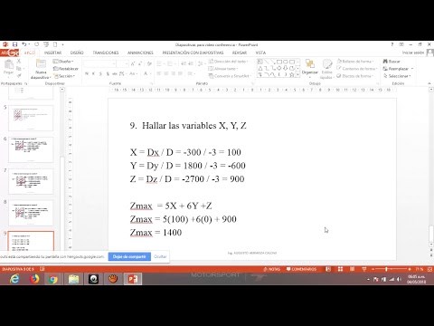 Programación lineal con tes variables y tres restricciones