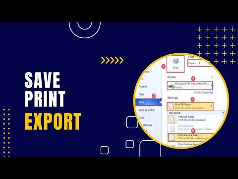 Microsoft Word Lesson 9 | Save, Print & Export Documents (ICDL Beginners)