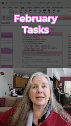February Task Lists #onenote #crystalclearlife #february2026