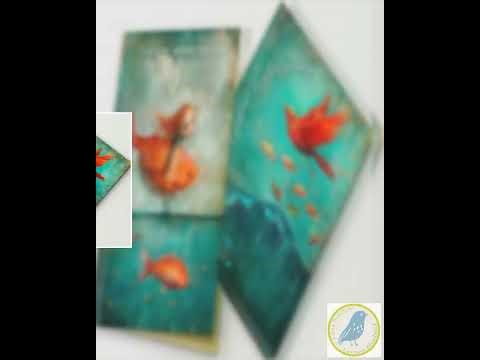 Whimsical Birthday Greeting Card: Flying Fish Art - Celebrate You