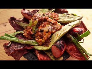 PARRILLADA DE CARNE EN MOLCAJETE CON SALSA! Cocina Mexicana Cocinando Contigo!